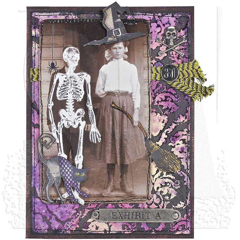 Tim Holtz Cling Rubber Stamps MINI BLUEPRINTS 7 CMS203 skeleton