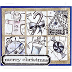 Tim Holtz Cling Rubber Stamps MINI BLUEPRINTS FIVE 5 cms170 christmas