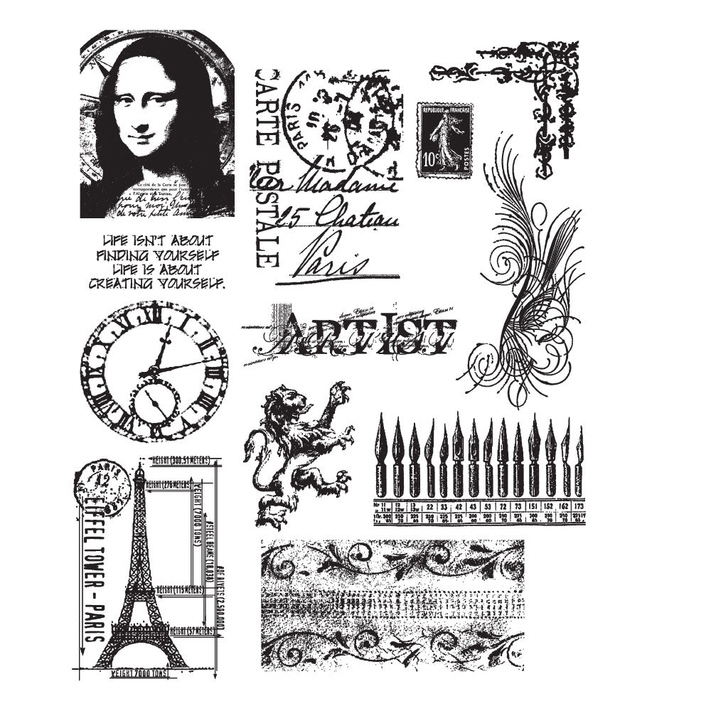 Tim Holtz Cling Rubber Stamps MINI CLASSICS CMS062