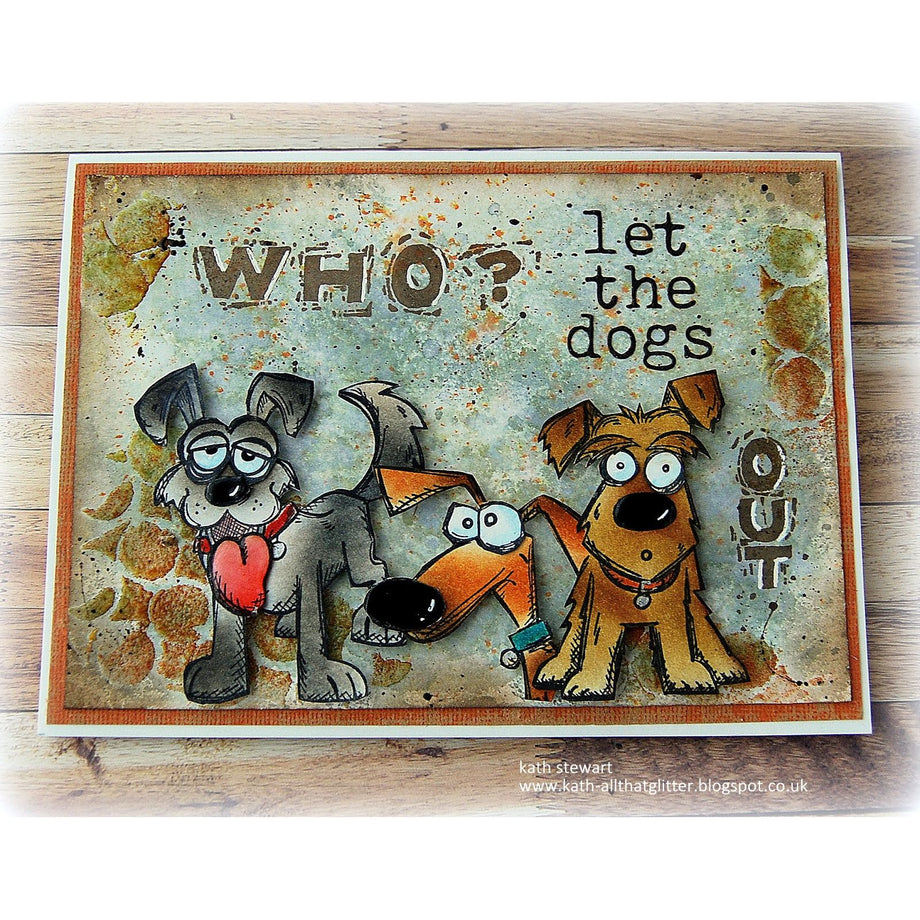 Tim Holtz Cling Rubber Stamps MINI CRAZY CATS AND DOGS CMS272