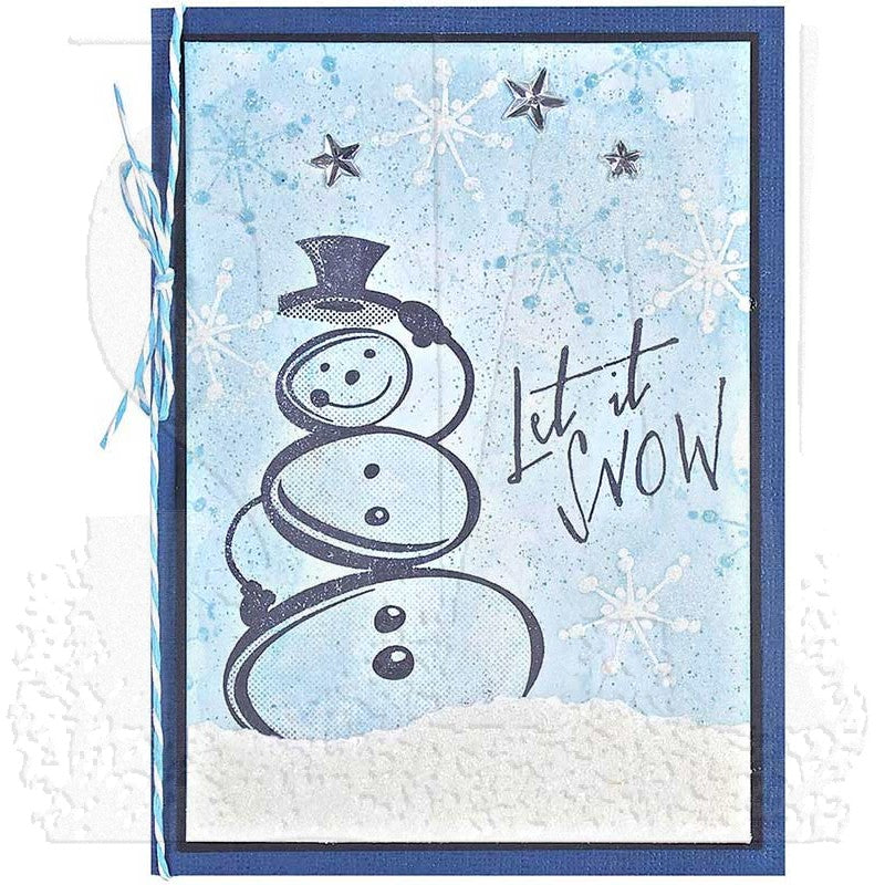 Tim Holtz Cling Rubber Stamps MINI HALFTONES CMS239 snow