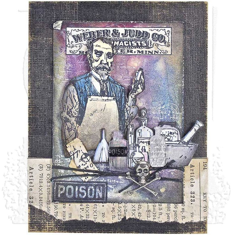 Tim Holtz Cling Rubber Stamps MINI HALLOWEEN 4 CMS198 poison
