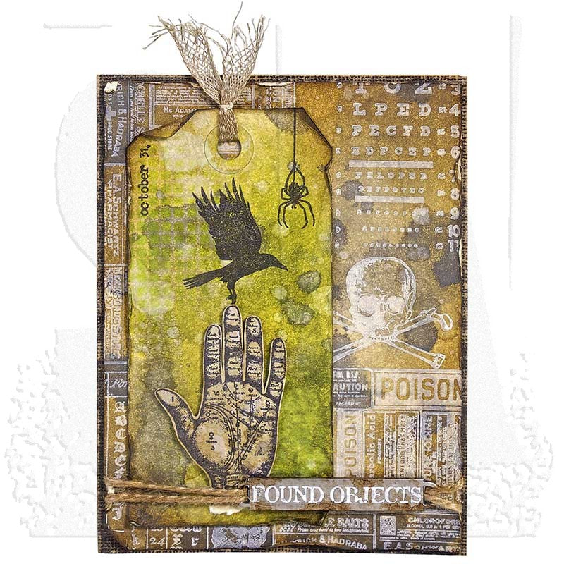 Tim Holtz Cling Rubber Stamps MINI HALLOWEEN #5 CMS275 tag