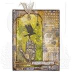 Tim Holtz Cling Rubber Stamps MINI HALLOWEEN #5 CMS275 tag
