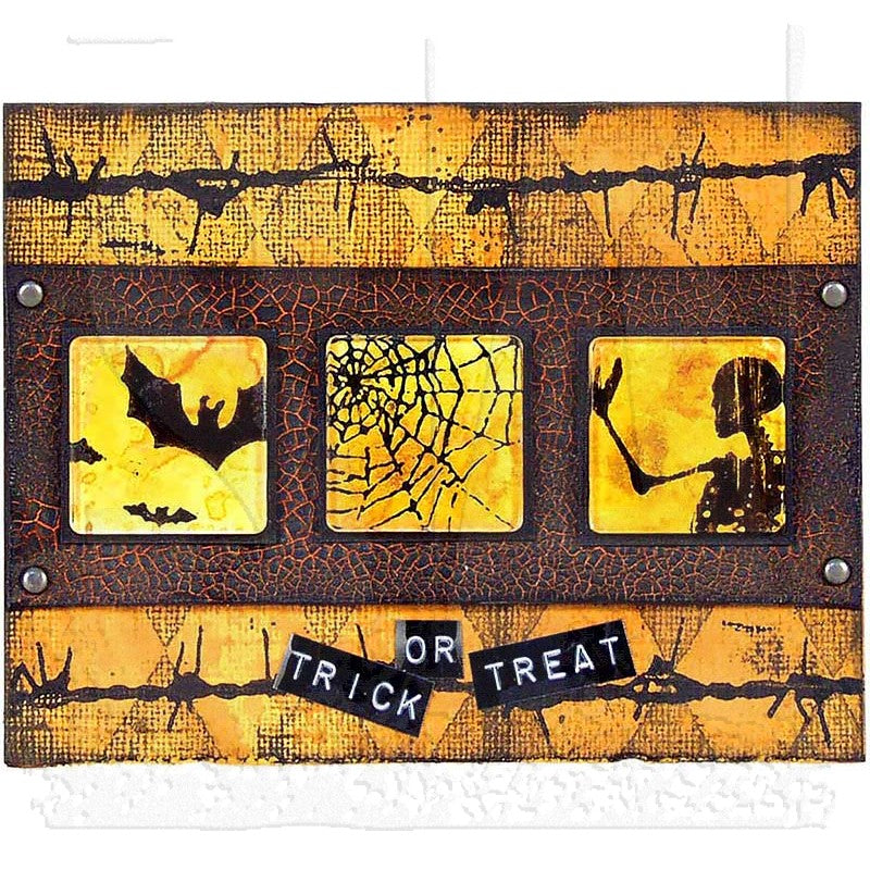 Tim Holtz Cling Rubber Stamps MINI HALLOWEEN cms093 skeleton
