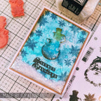 Tim Holtz Cling Rubber Stamps MINI HOLIDAYS 2 cms096 shaker card