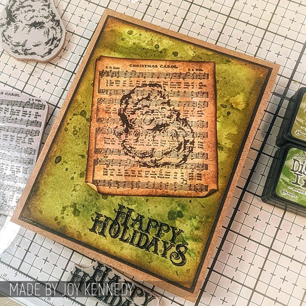 Tim Holtz Cling Rubber Stamps MINI HOLIDAYS 3 THREE CMS114 santa