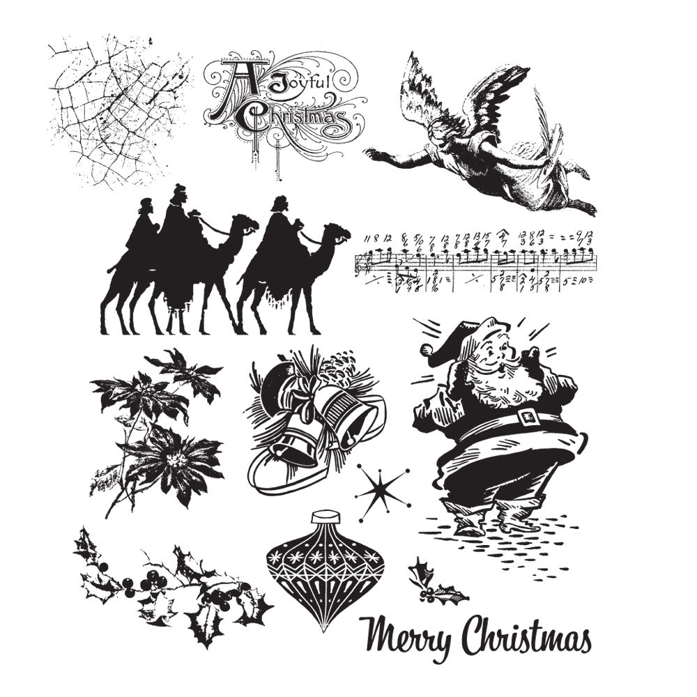Tim Holtz Cling Rubber Stamps MINI HOLIDAYS 4 CMS142