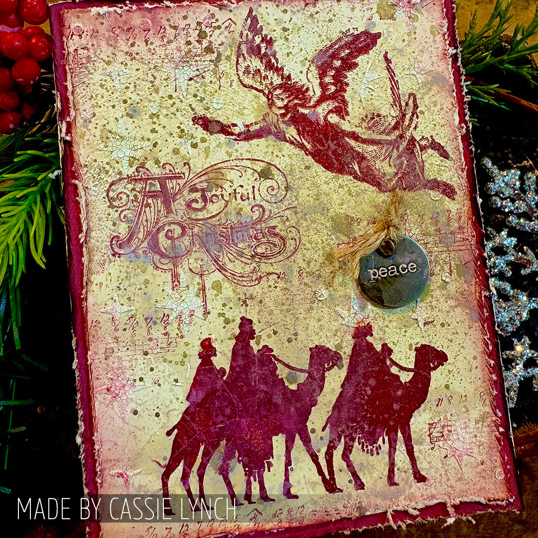 Tim Holtz Cling Rubber Stamps MINI HOLIDAYS 4 CMS142 peace