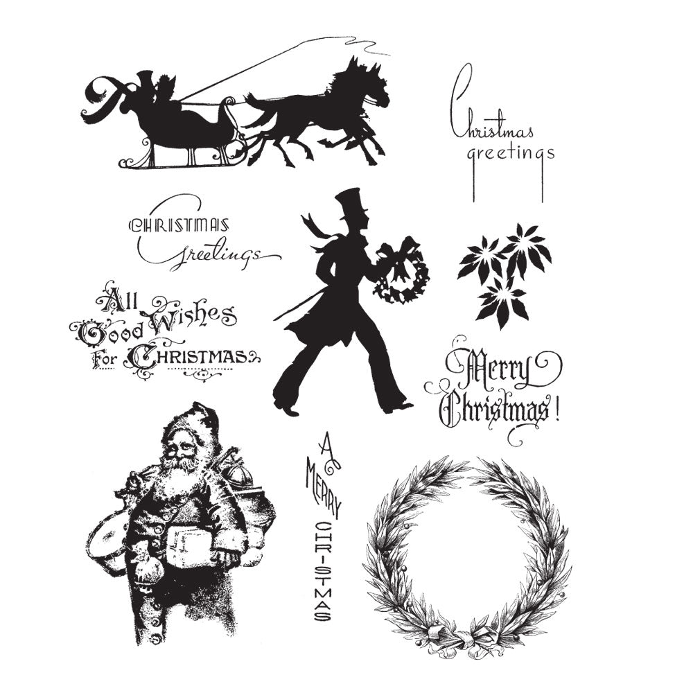 Tim Holtz Cling Rubber Stamps MINI HOLIDAYS 5 cms177