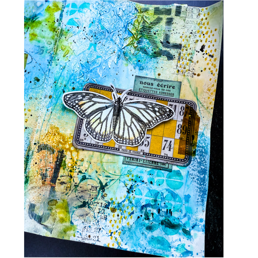 Tim Holtz Cling Rubber Stamps MINI MEDIA MARKS CMS364 butterfly | color-code:ALT03