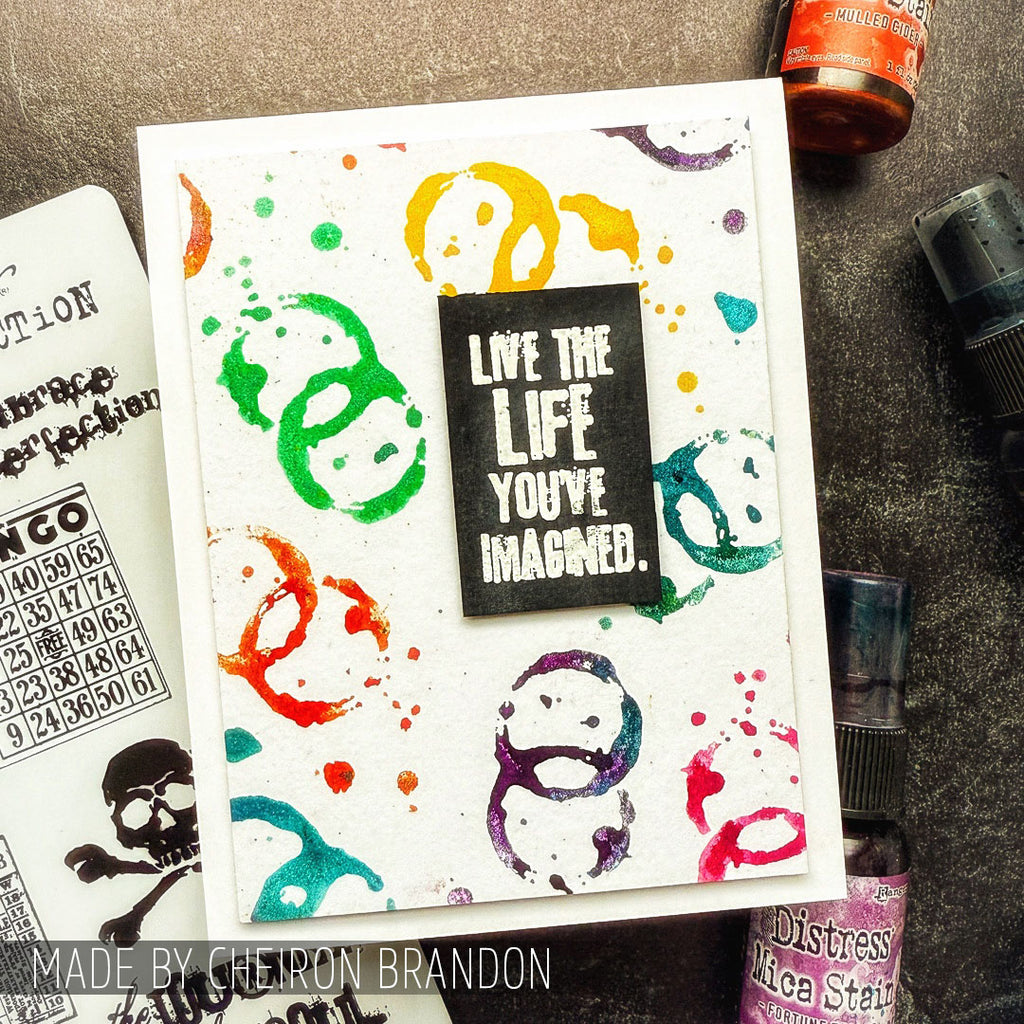 Tim Holtz Cling Rubber Stamps MINI MUSE CMS063 circles