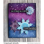 Tim Holtz Cling Rubber Stamps MINI SWIRLY SNOWFLAKES CMS320 holidays