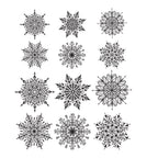 Tim Holtz Cling Rubber Stamps MINI SWIRLY SNOWFLAKES CMS320