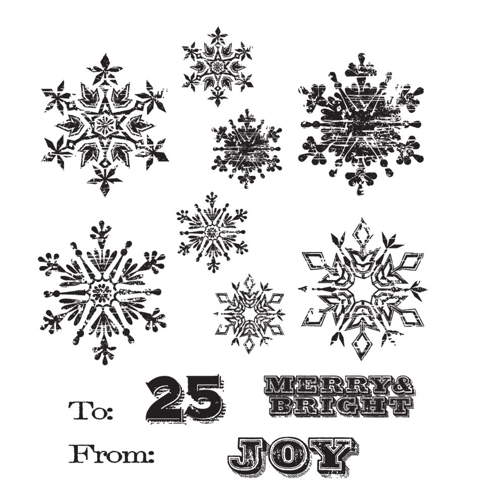 Tim Holtz Cling Rubber Stamps  MINI WEATHERED WINTER CMS246