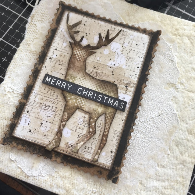 Tim Holtz Cling Rubber Stamps MODERN CHRISTMAS CMS388 merry christmas