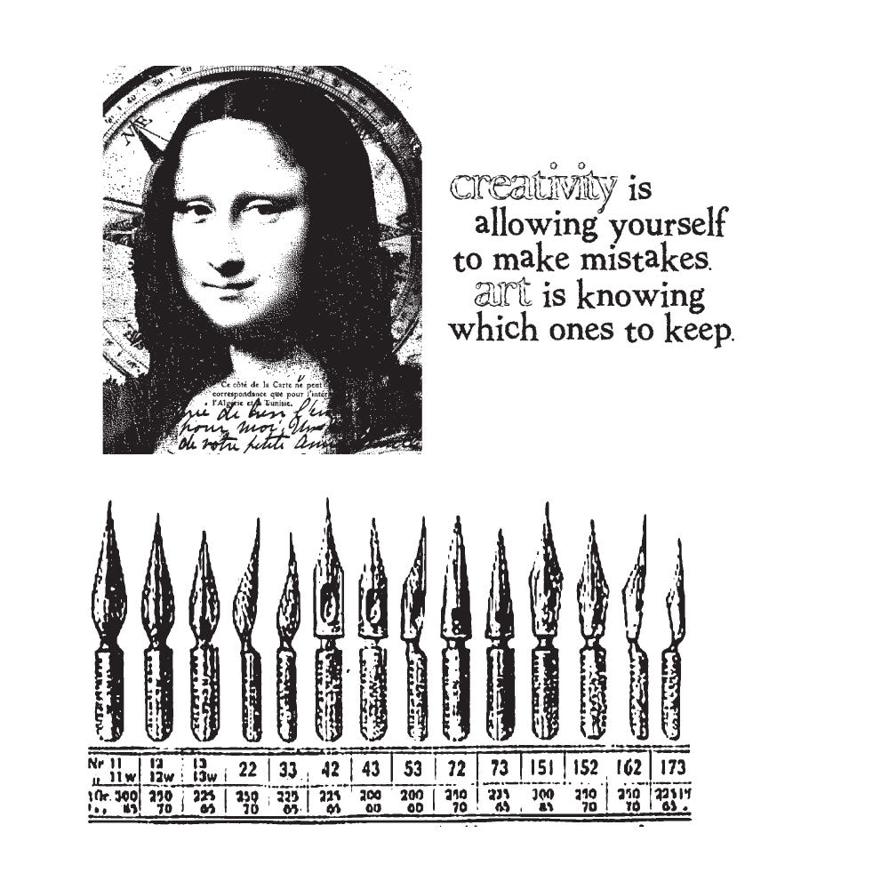 Tim Holtz Cling Rubber Stamps MONA'S SKETCHBOOK CMS010