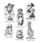 Tim Holtz Cling Rubber Stamps MONSTER REUNION CMS381