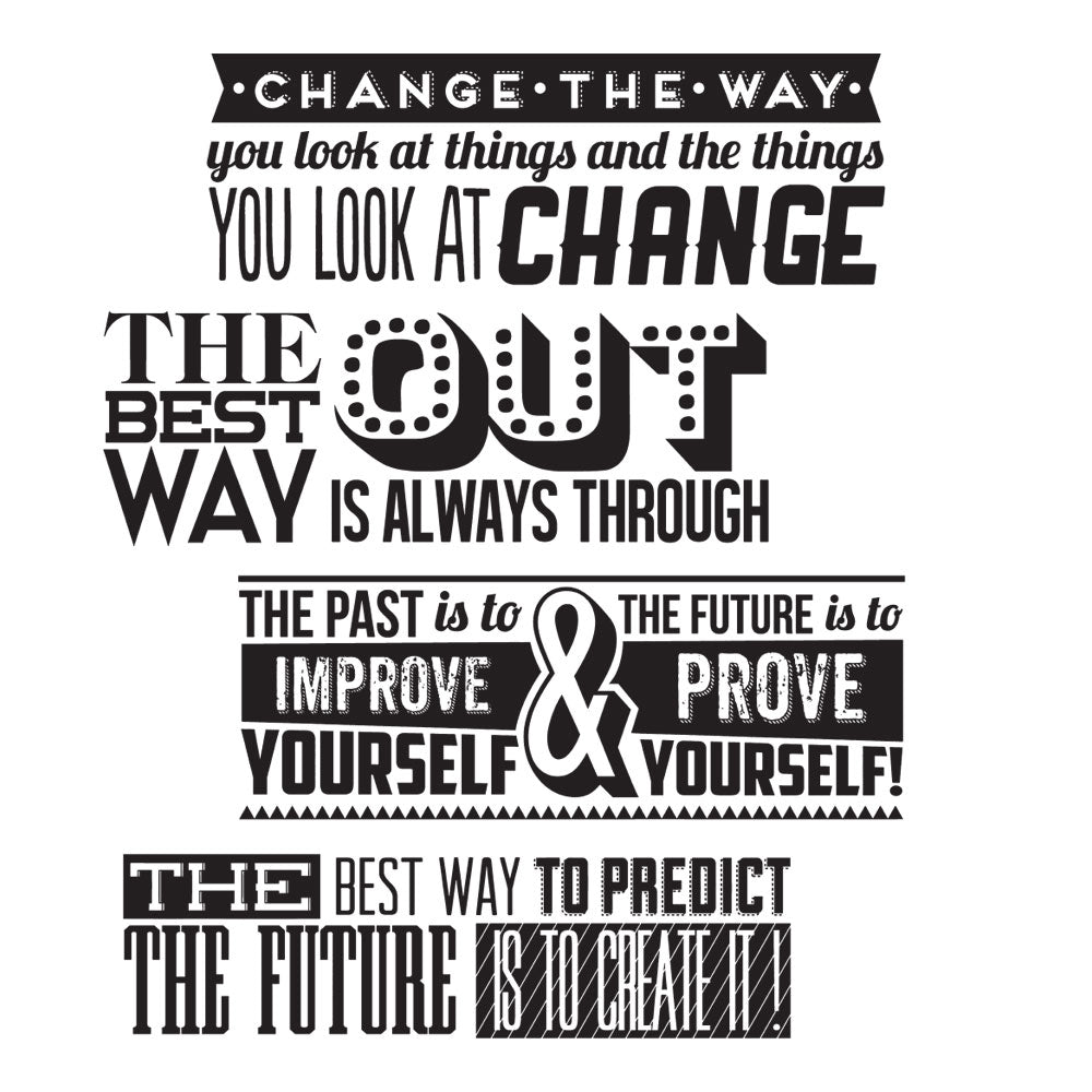 Tim Holtz Cling Rubber Stamps MOTIVATION 2 CMS290