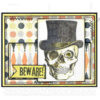 Tim Holtz Cling Rubber Stamps MR BONES CMS345 beware