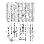 Tim Holtz Cling Rubber Stamps MUSIC AND ADVERT CMS358