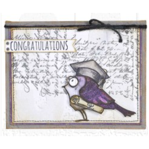 Tim Holtz Cling Rubber Stamps Mini Bird Crazy and Things cms250