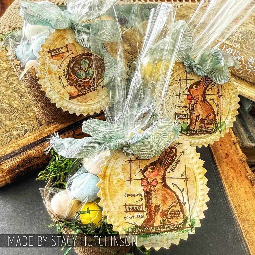 Tim Holtz Cling Rubber Stamps Mini Blueprints 2 cms146 chocolate