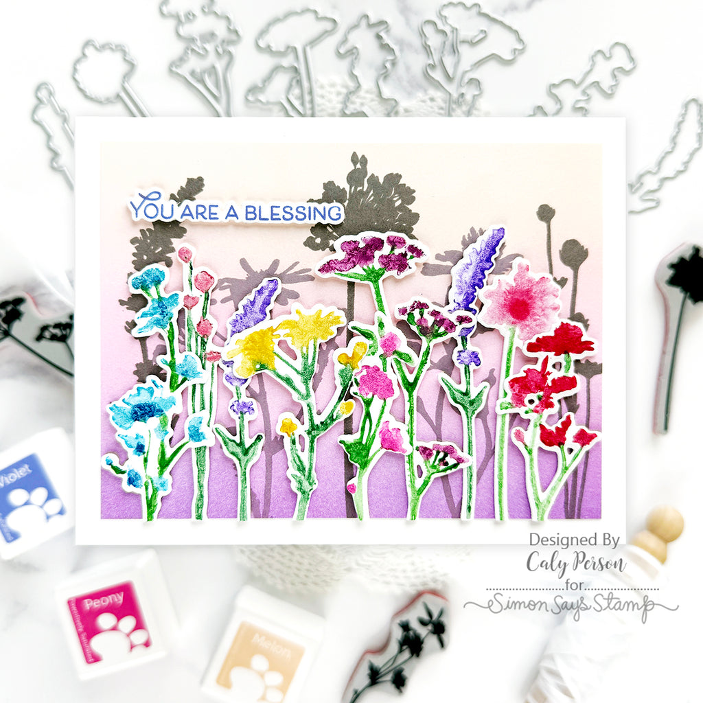 Tim Holtz Cling Rubber Stamps Mini Bouquet cms269 field