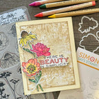 Tim Holtz Cling Rubber Stamps Mini Bouquet cms269 numbers