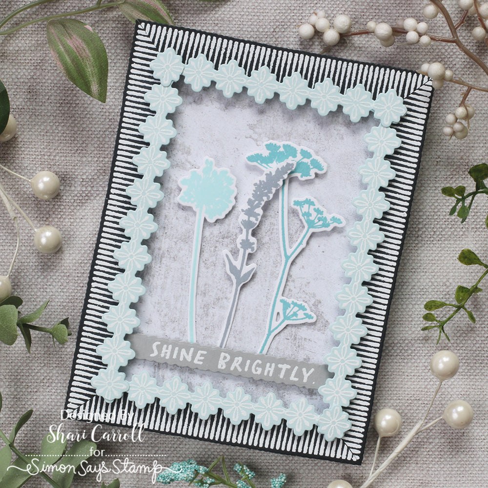 Tim Holtz Cling Rubber Stamps Mini Bouquet cms269 pastel