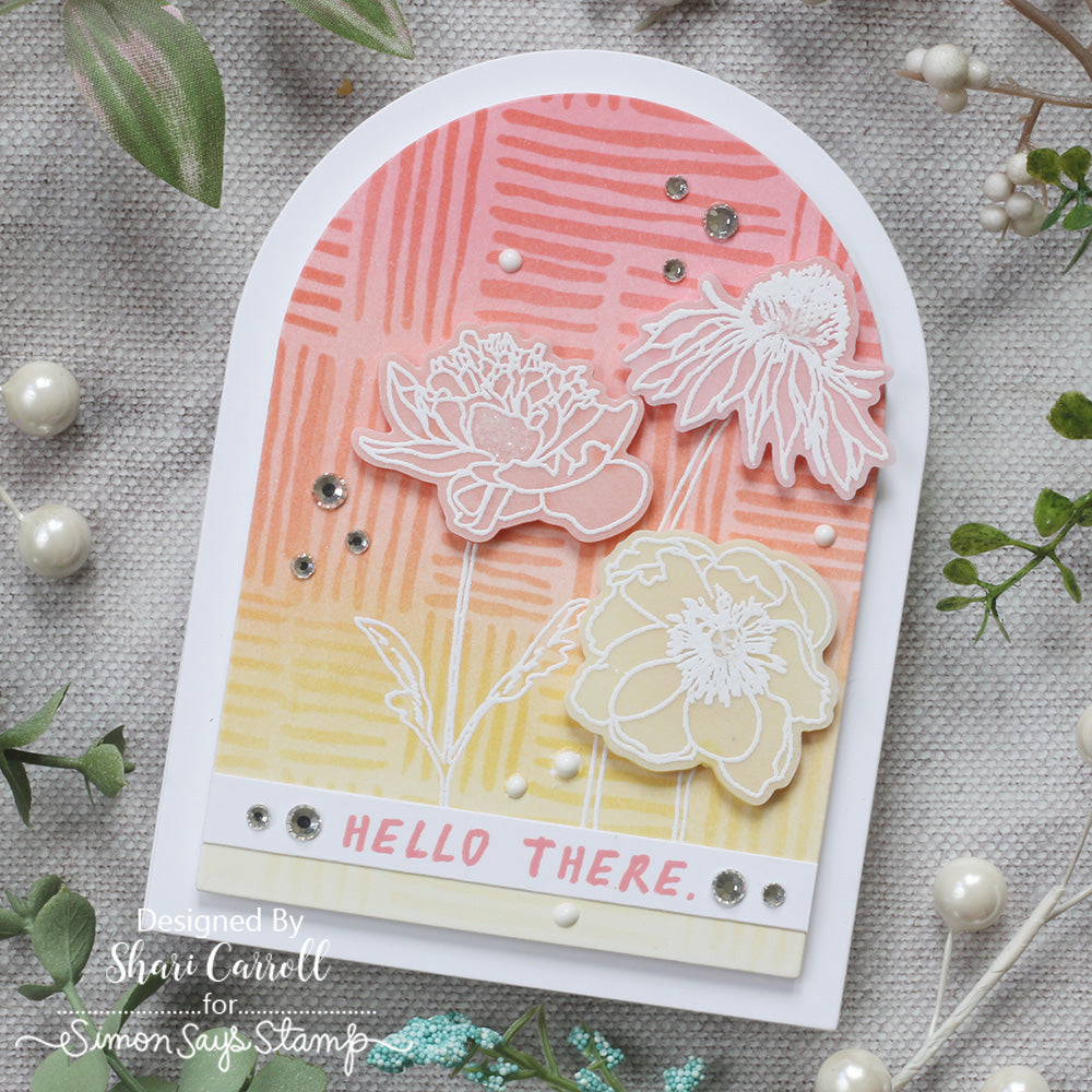 Tim Holtz Cling Rubber Stamps Mini Bouquet cms269 rounded