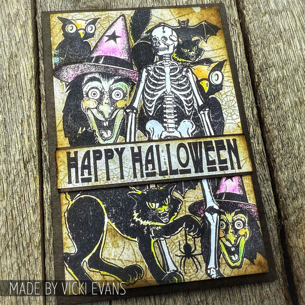 Tim Holtz Cling Rubber Stamps Mini Halloween 2 cms113 skeleton