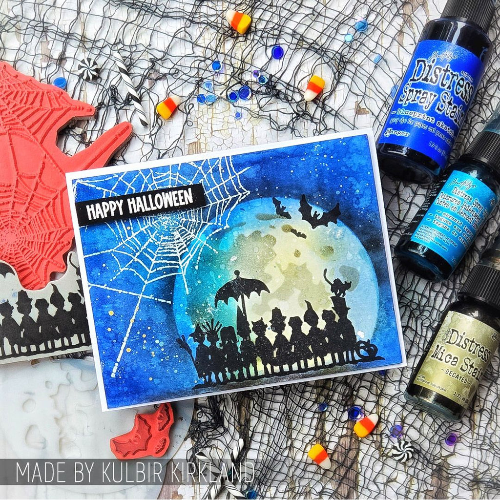 Tim Holtz Cling Rubber Stamps Mini Halloween 3 cms140 full moon