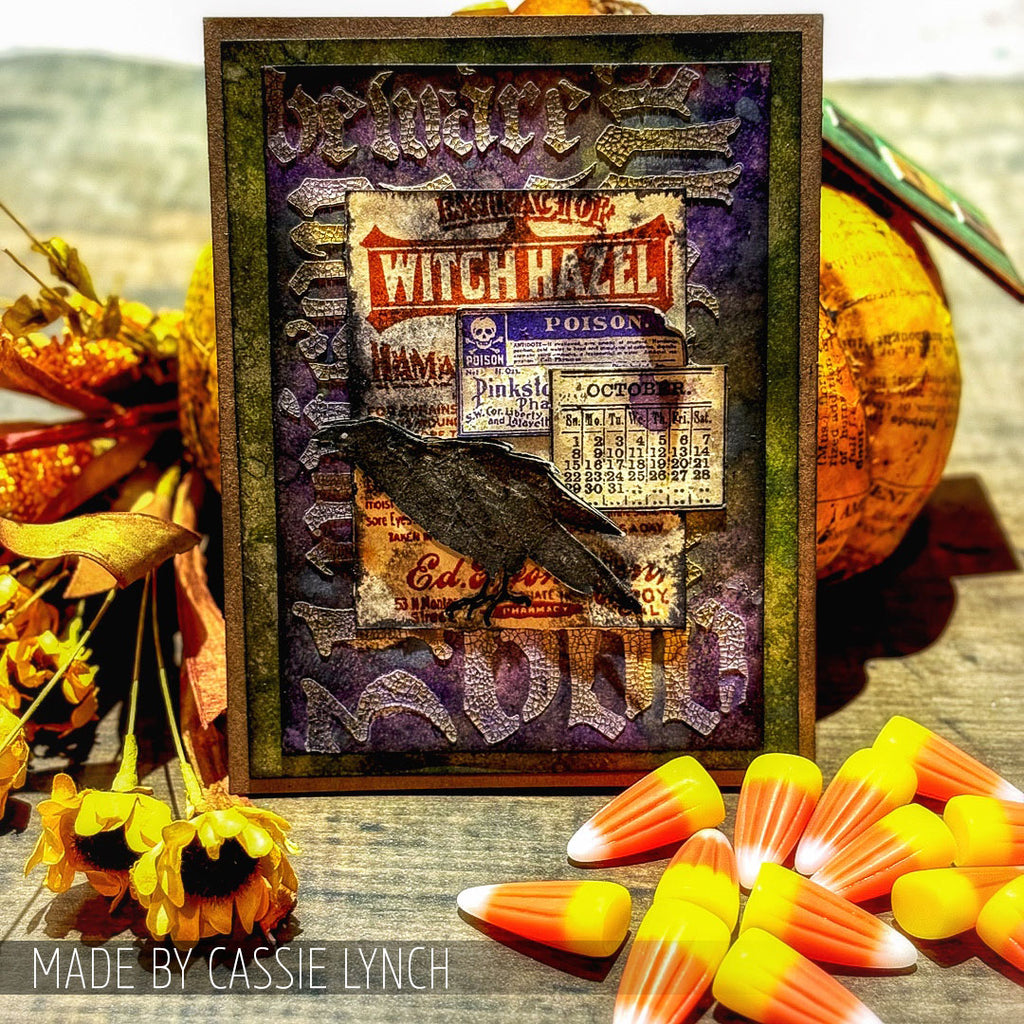Tim Holtz Cling Rubber Stamps Mini Halloween cms093 crow