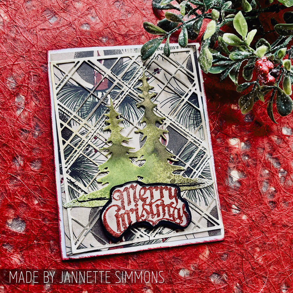 Tim Holtz Cling Rubber Stamps Mini Holidays cms066 trees