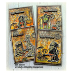Tim Holtz Cling Rubber Stamps Monster Reunion cms381 halloween party invitations cards kath stewart | color-code:ALT01