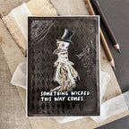 Tim Holtz Cling Rubber Stamps Monster Reunion cms381 something wicked this way comes card