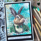 Tim Holtz Cling Rubber Stamps Mr. Rabbit cms478 St. Patty
