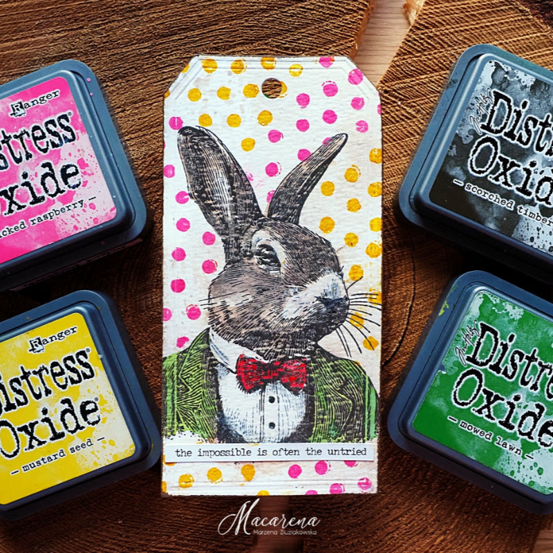 Tim Holtz Cling Rubber Stamps Mr. Rabbit cms478 polka dots | color-code:ALT06