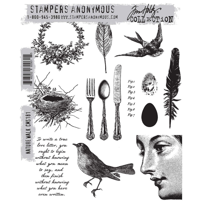 Tim Holtz Cling Rubber Stamps NATURE WALK cms181