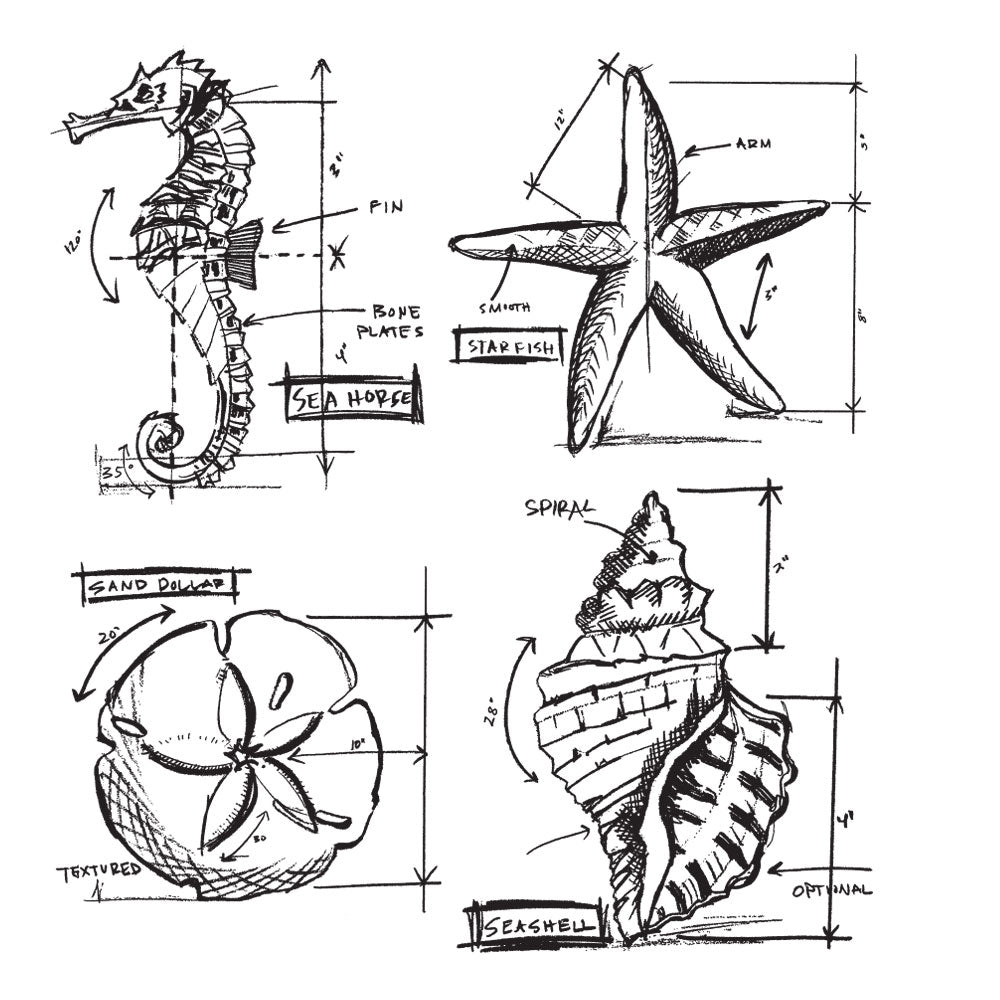 Tim Holtz Cling Rubber Stamps NAUTICAL BLUEPRINT cms194