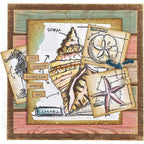Tim Holtz Cling Rubber Stamps NAUTICAL BLUEPRINT cms194 shell