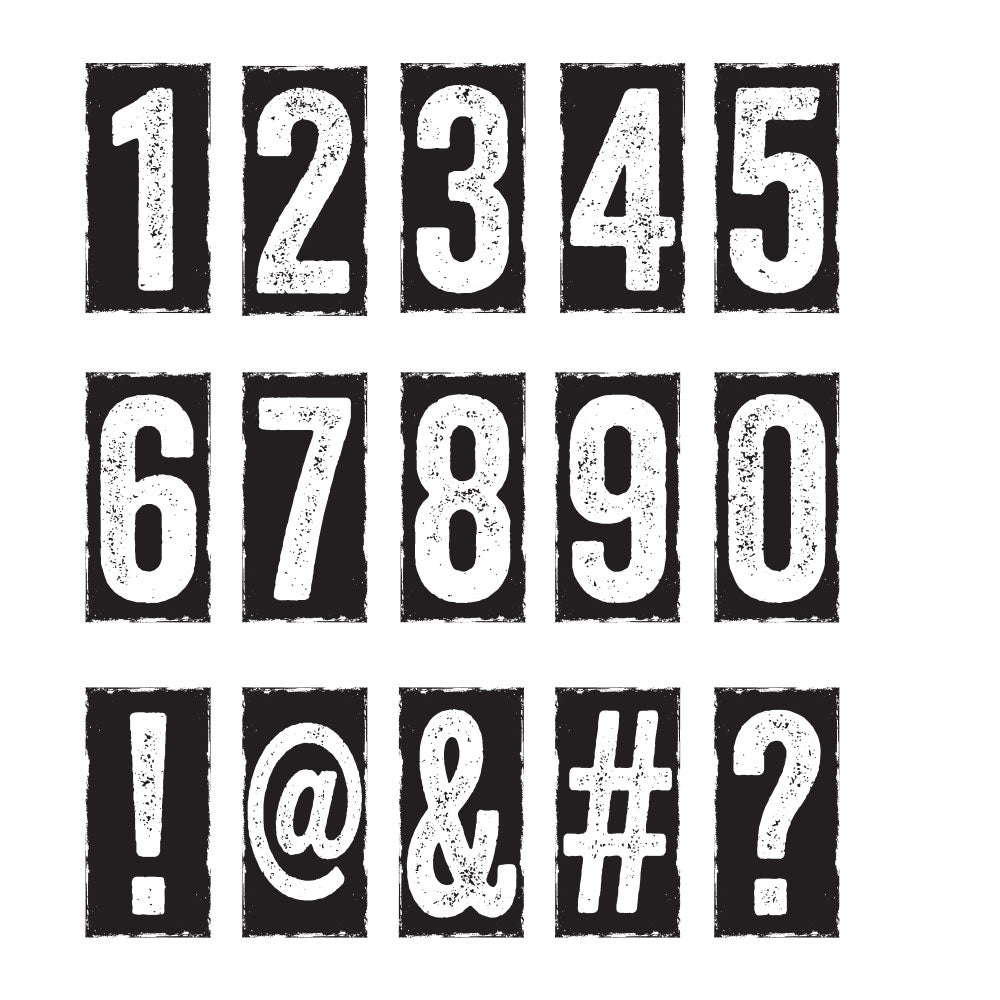 Tim Holtz Cling Rubber Stamps NUMBER BLOCKS CMS222