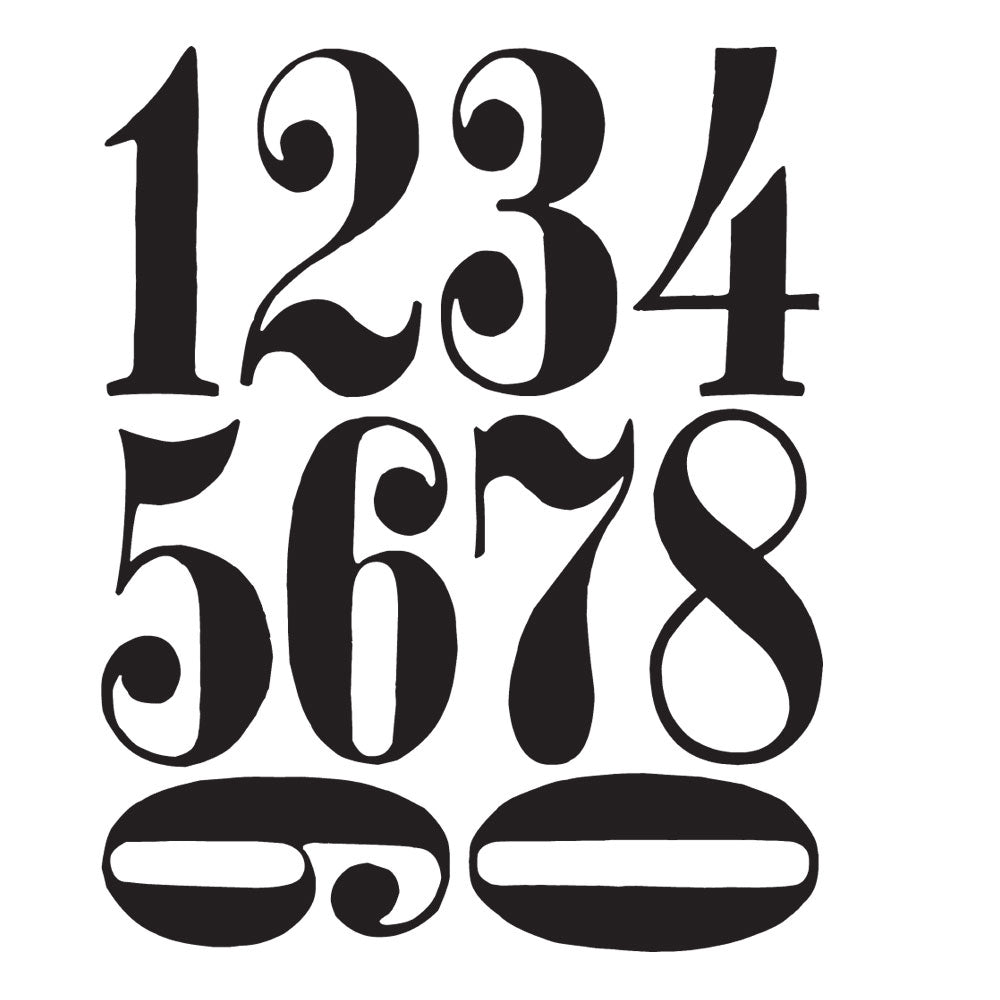 Tim Holtz Cling Rubber Stamps NUMERIC cms161