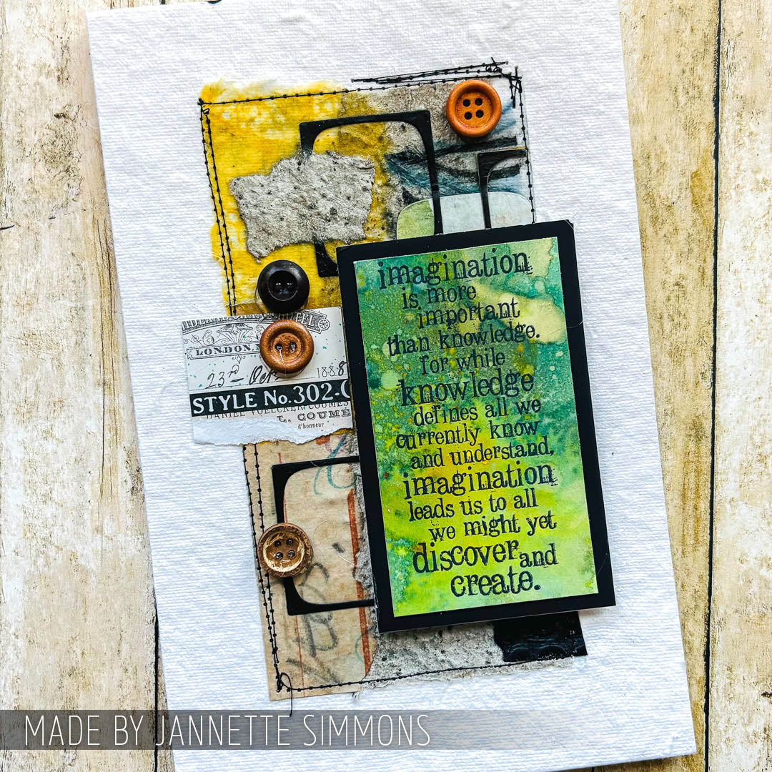 Tim Holtz Cling Rubber Stamps Nature's Discovery cms049 buttons