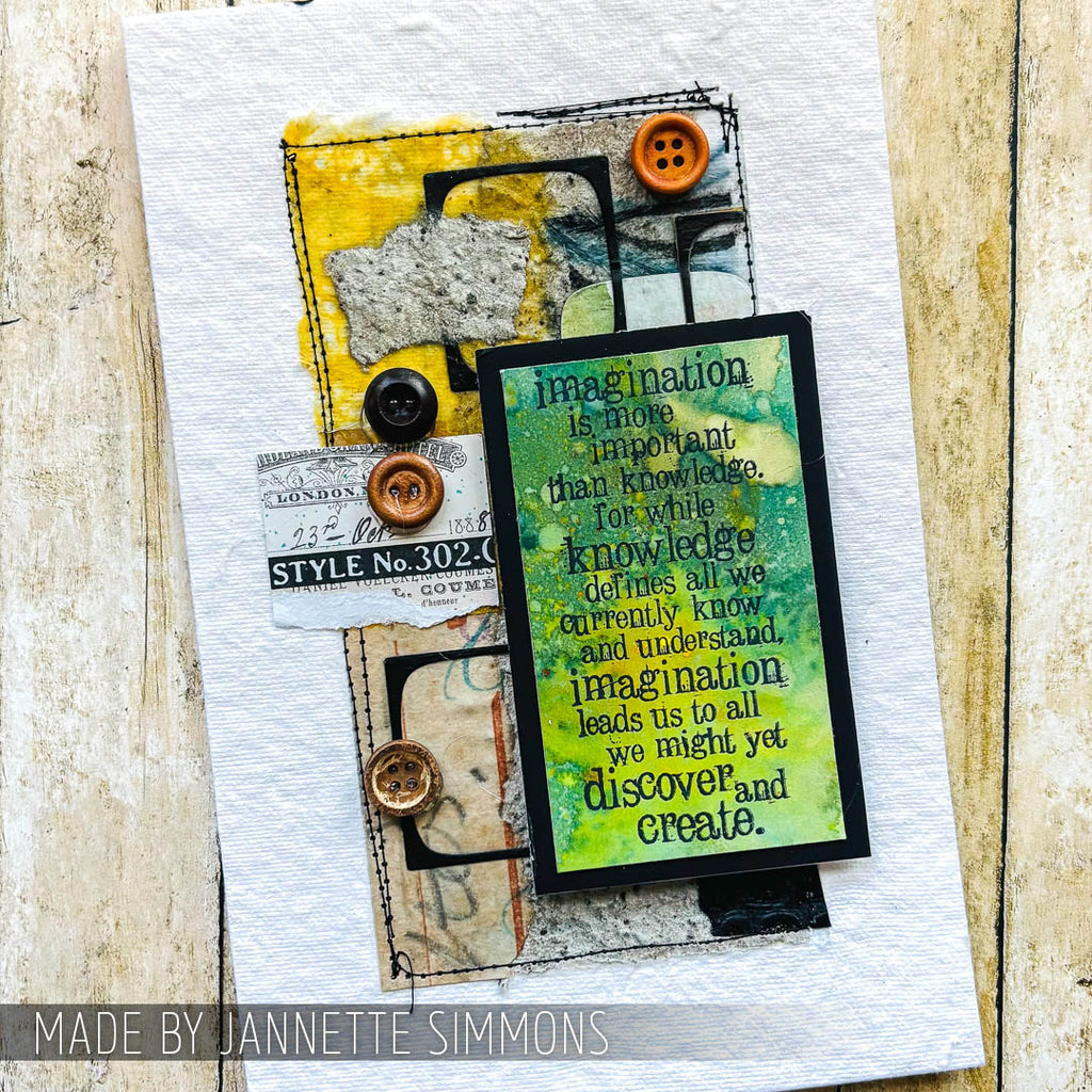 Tim Holtz Cling Rubber Stamps Nature's Discovery cms049 buttons