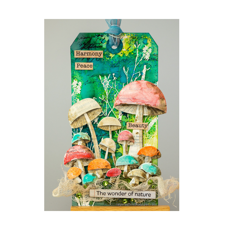 Tim Holtz Cling Rubber Stamps Nature's Discovery cms049 mushrooms | color-code:ALT01