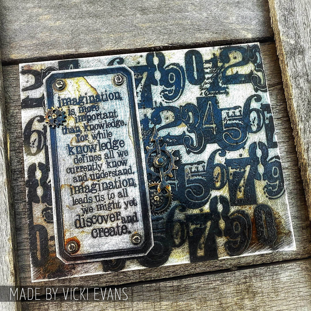 Tim Holtz Cling Rubber Stamps Nature's Discovery cms049 numbers