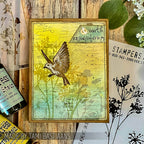 Tim Holtz Cling Rubber Stamps Nature's Moment cms001 bird