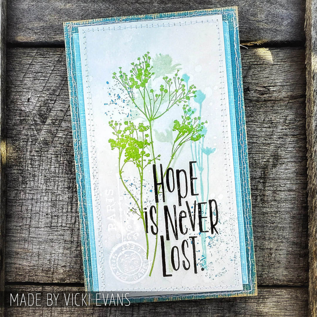 Tim Holtz Cling Rubber Stamps Nature's Moment cms001 hope